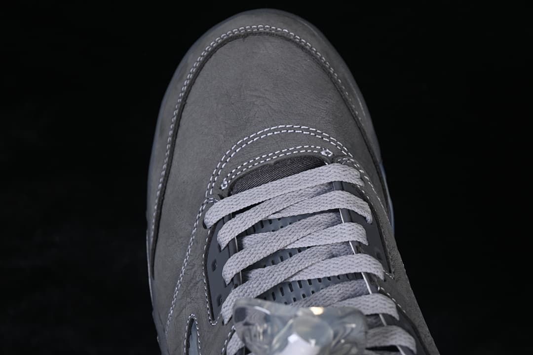 Air Jordan 5 High-Top Sneakers in Grey and White