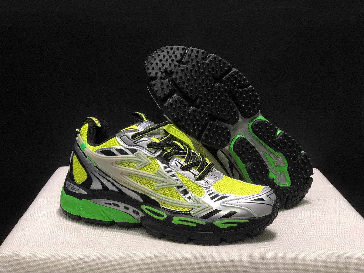 Off-White Be Right Back Sneakers Neon Green Black