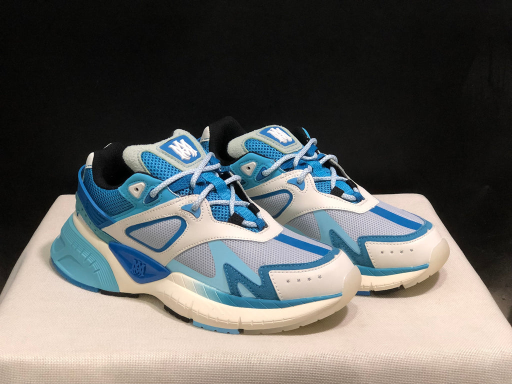 AMIRI MA Runner Sneakers Blue and White