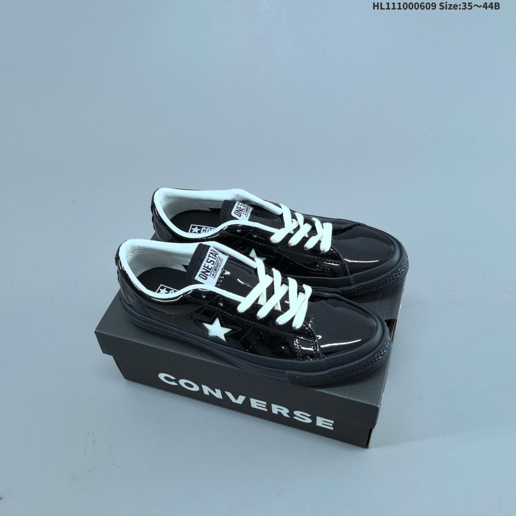 Converse One Star Low-Top Lifestyle Sneakers, Black and White