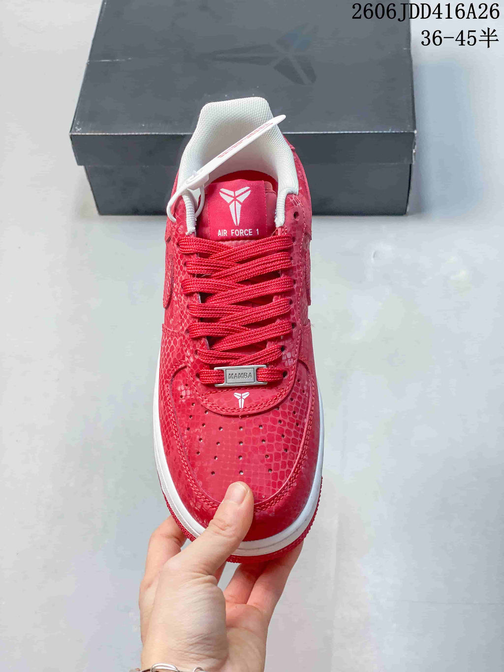 Nike Air Force 1 '07 Low Red Patterned Sneakers