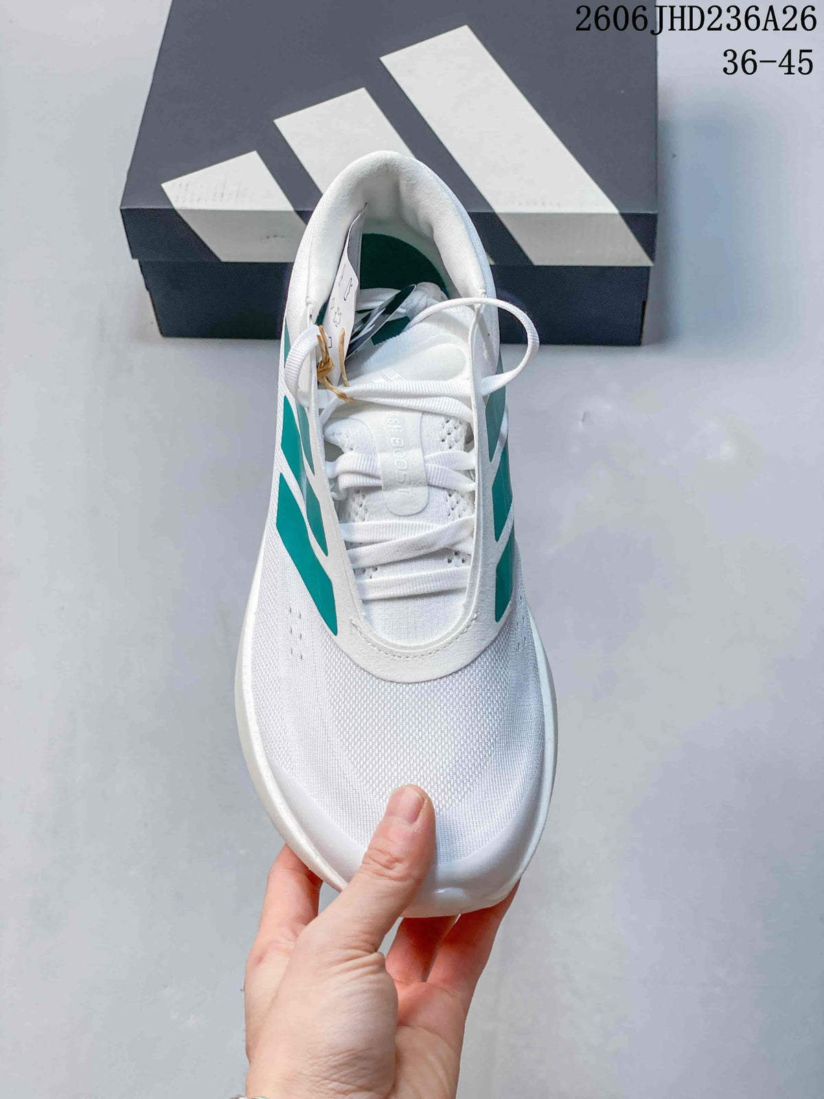 adidas ZenBoost Running Shoes White Green LH9498