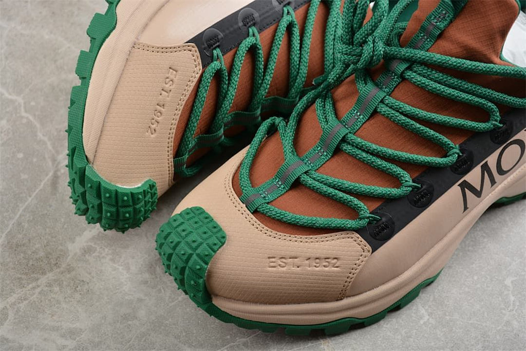 Moncler Trailgrip Lite2 Sneakers in Beige and Green
