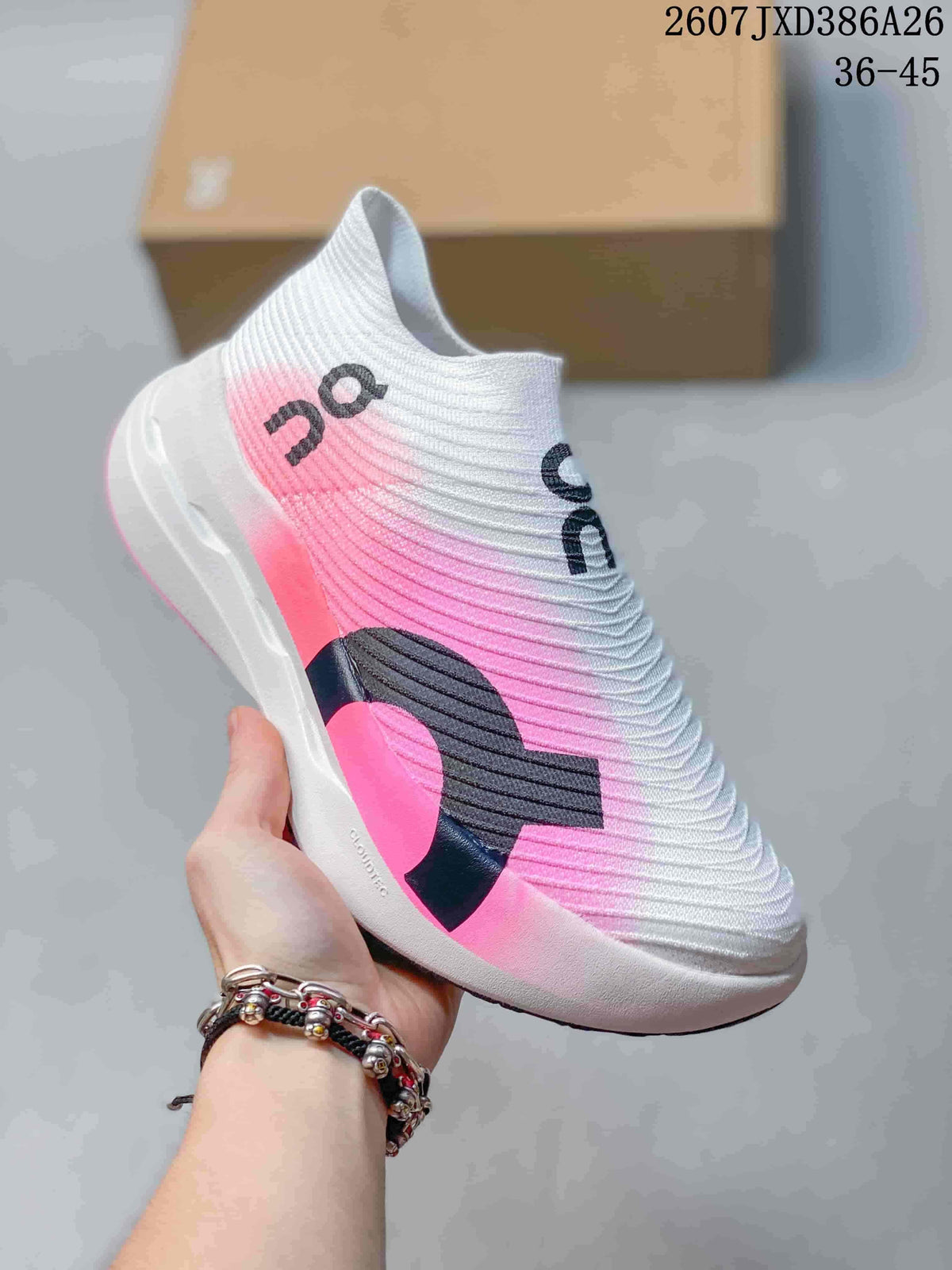 On Cloudboom Strike LS Slip-On Sneakers White Pink