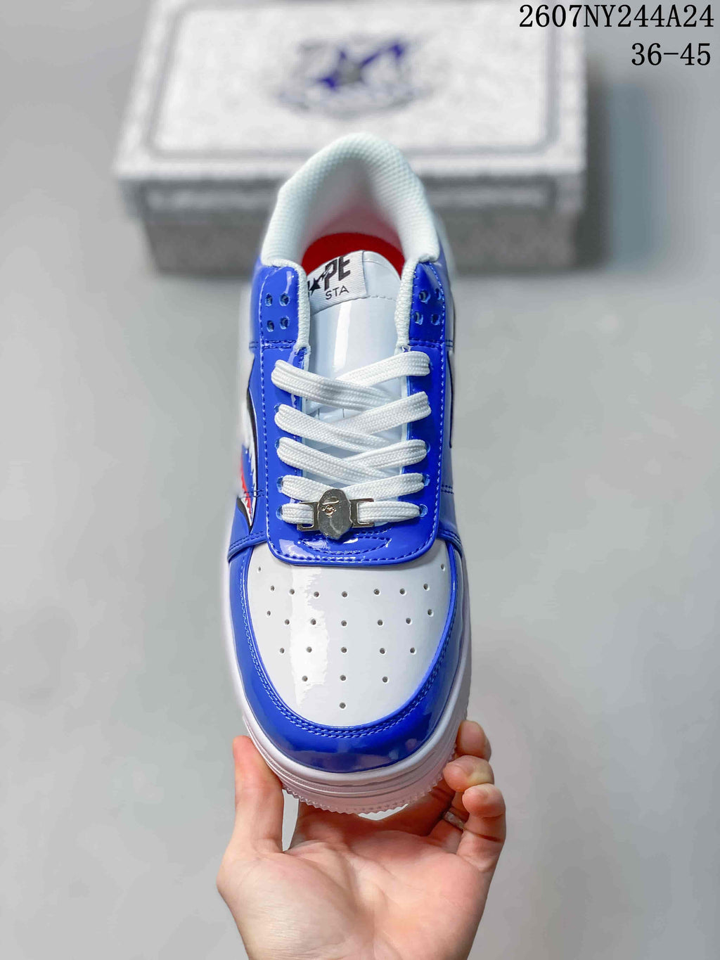 BAPE x Nike Air Force 1 '07 Low Blue White Sneakers DRF5