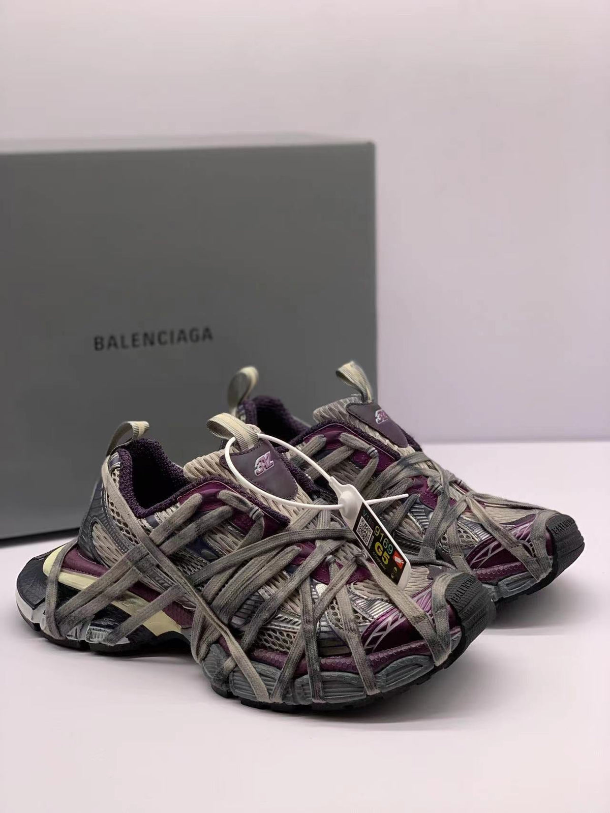 Balenciaga 3XL Sneakers Gray and Purple