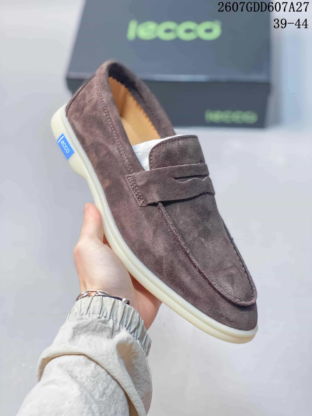 ECCO 722070QEE Brown Penny Loafers