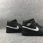 Air Jordan 1 Mid Black White Sneakers 554724-049