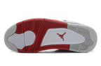 Air Jordan 4 Retro White and Red High-Top Sneakers