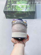 Air Jordan 1 Low Sneakers in Pink, Gray, Purple and Orange
