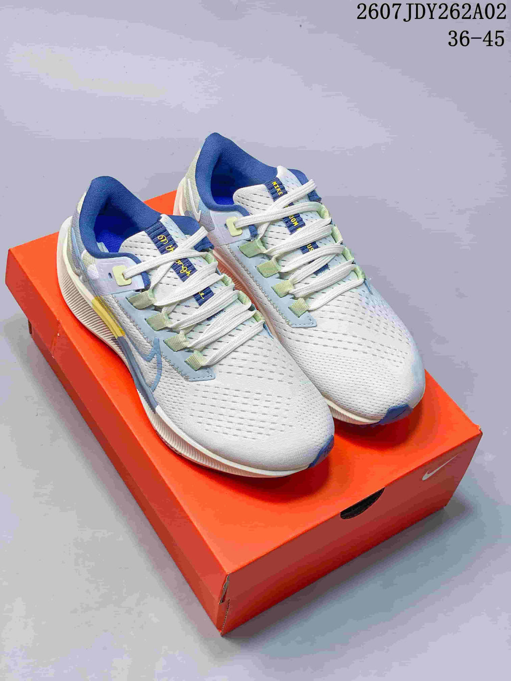 Nike Pegasus 38 Running Shoes in White, Blue and Green