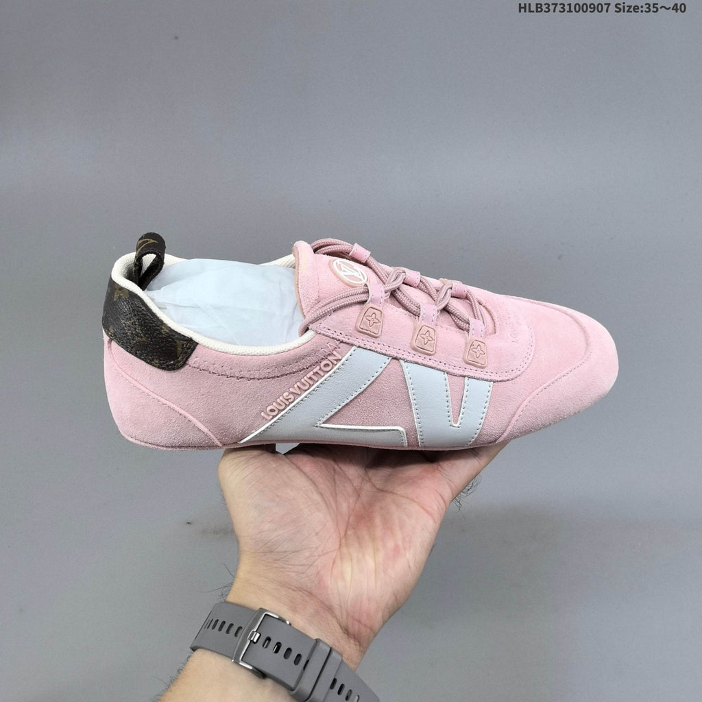 Louis Vuitton Sneakerina Pink Low-Top Lace-Up Sneakers