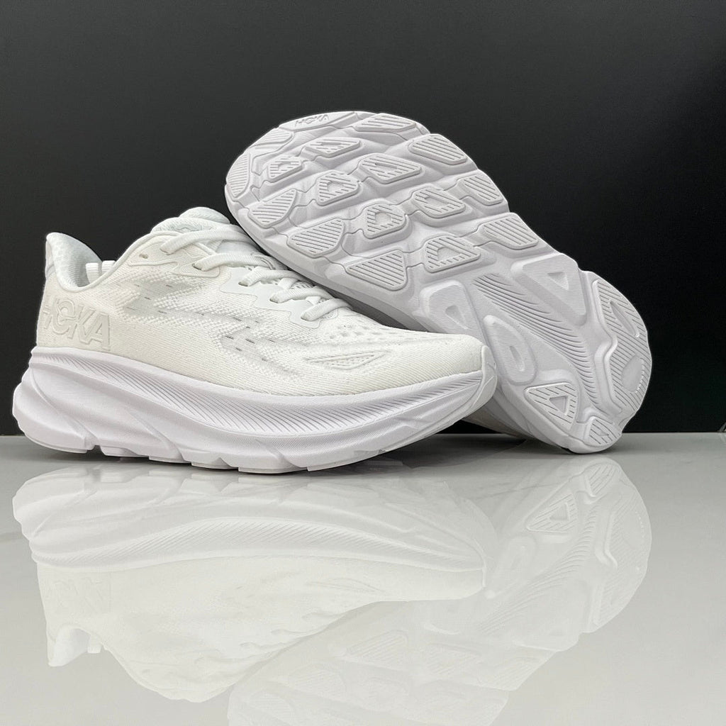 HOKA Clifton 9 White Running Sneakers
