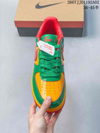 Nike Air Force 1 '07 Low Green Yellow Red Sneakers