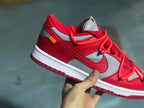 Nike Dunk Low LTHR / OW Red Gray Sneakers CT0856-600