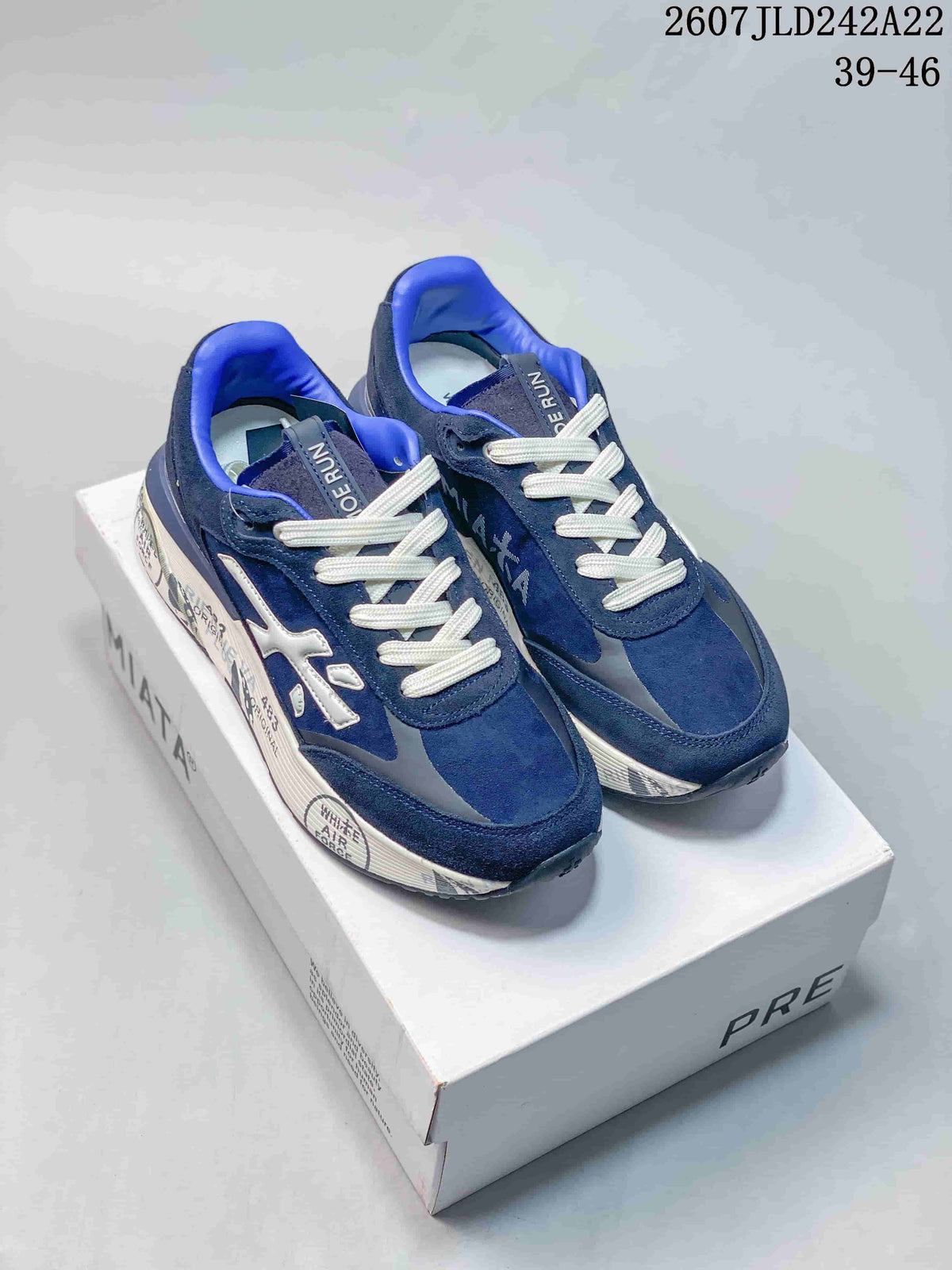 Premiata Lander Trainers Navy Blue 712800TIT
