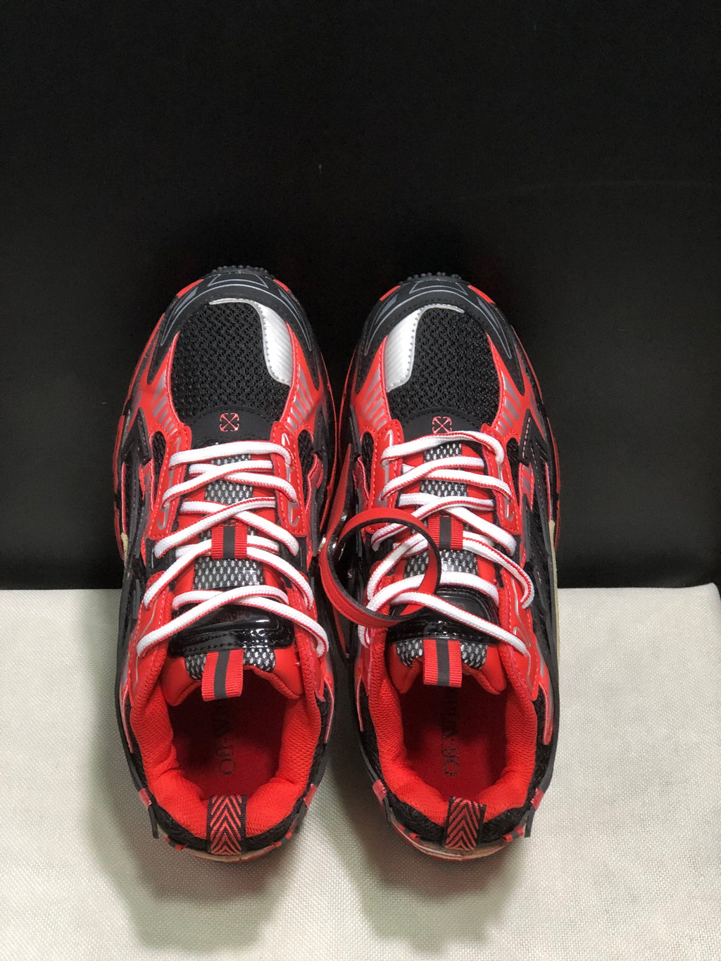 OFF-WHITE Be Right Back Sneakers Red Black White