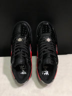 BAPE Bape Sta Low Sneakers Black Red Shark Design