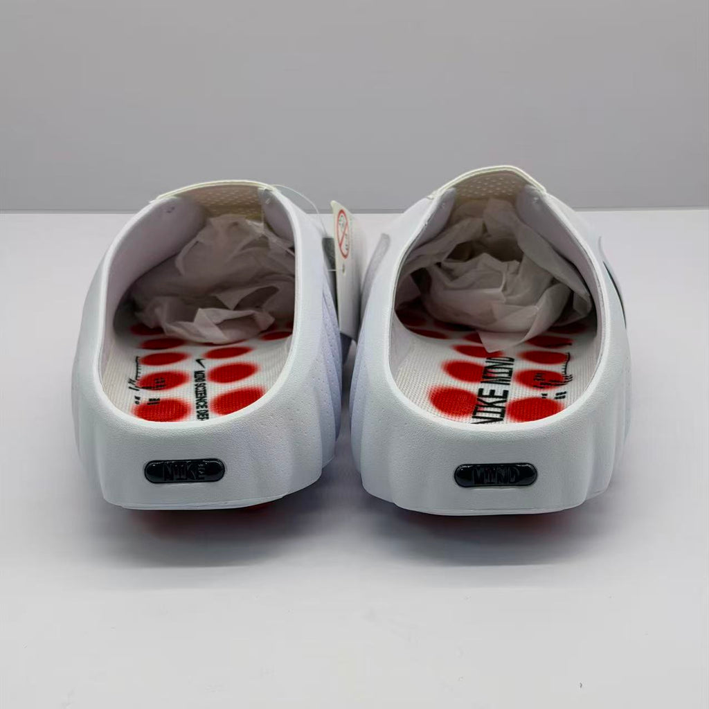 Nike White Slides with Perforated Upper