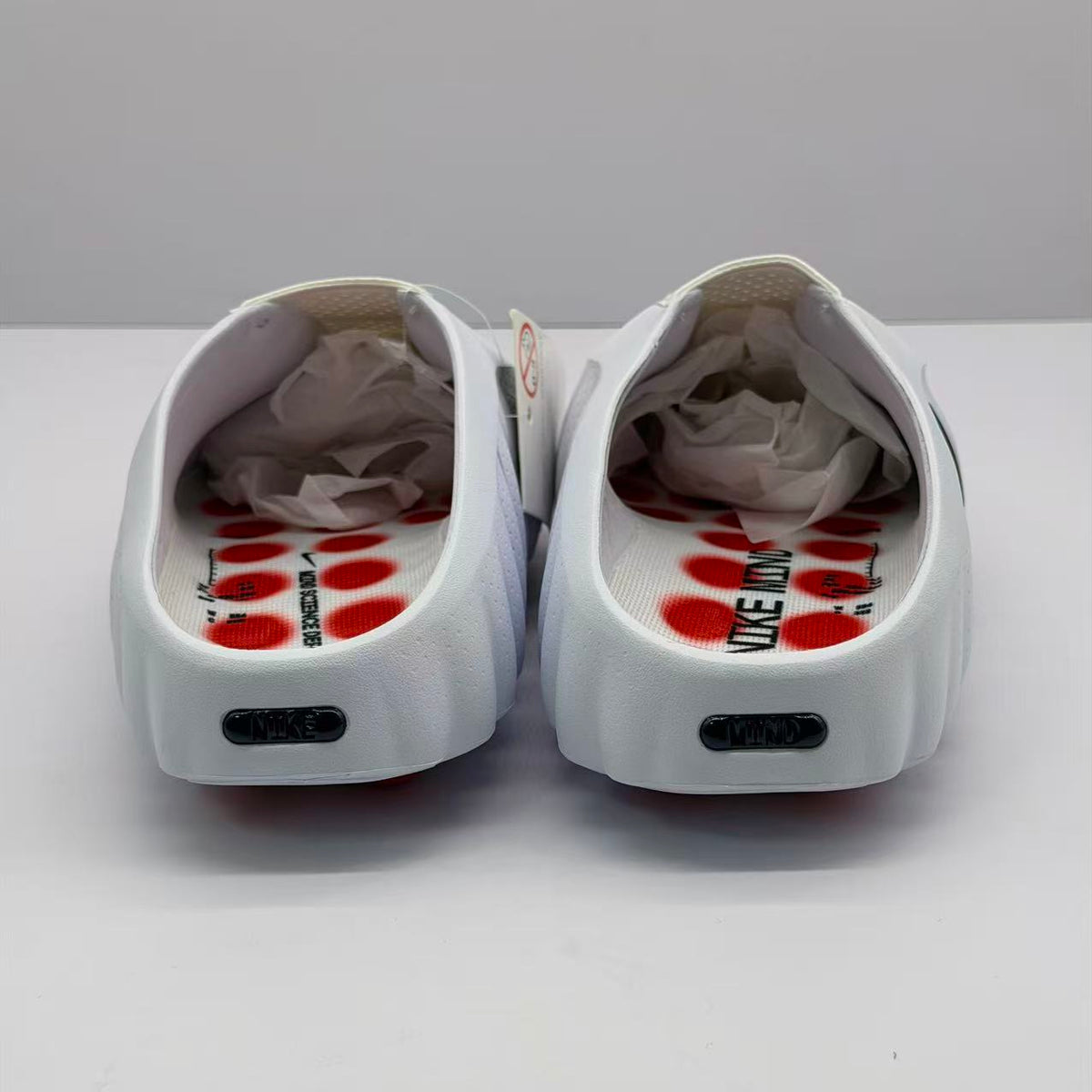 Nike White Slides with Perforated Upper