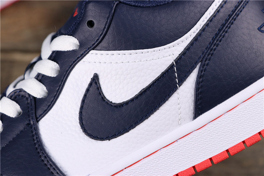 Air Jordan 1 Low Midnight Navy White 553558-481 Sneakers