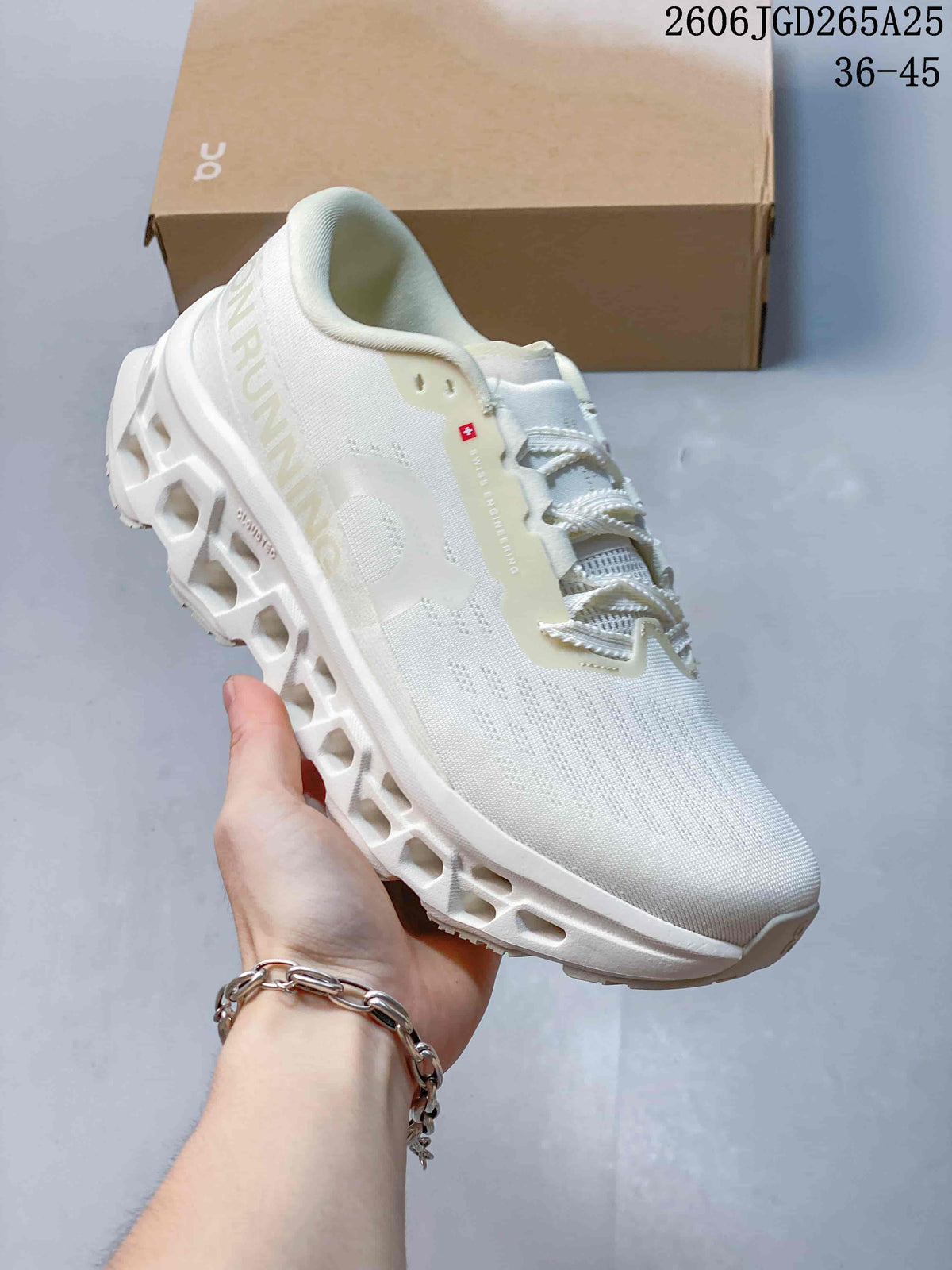 On Cloudmonster 3 White Running Shoes