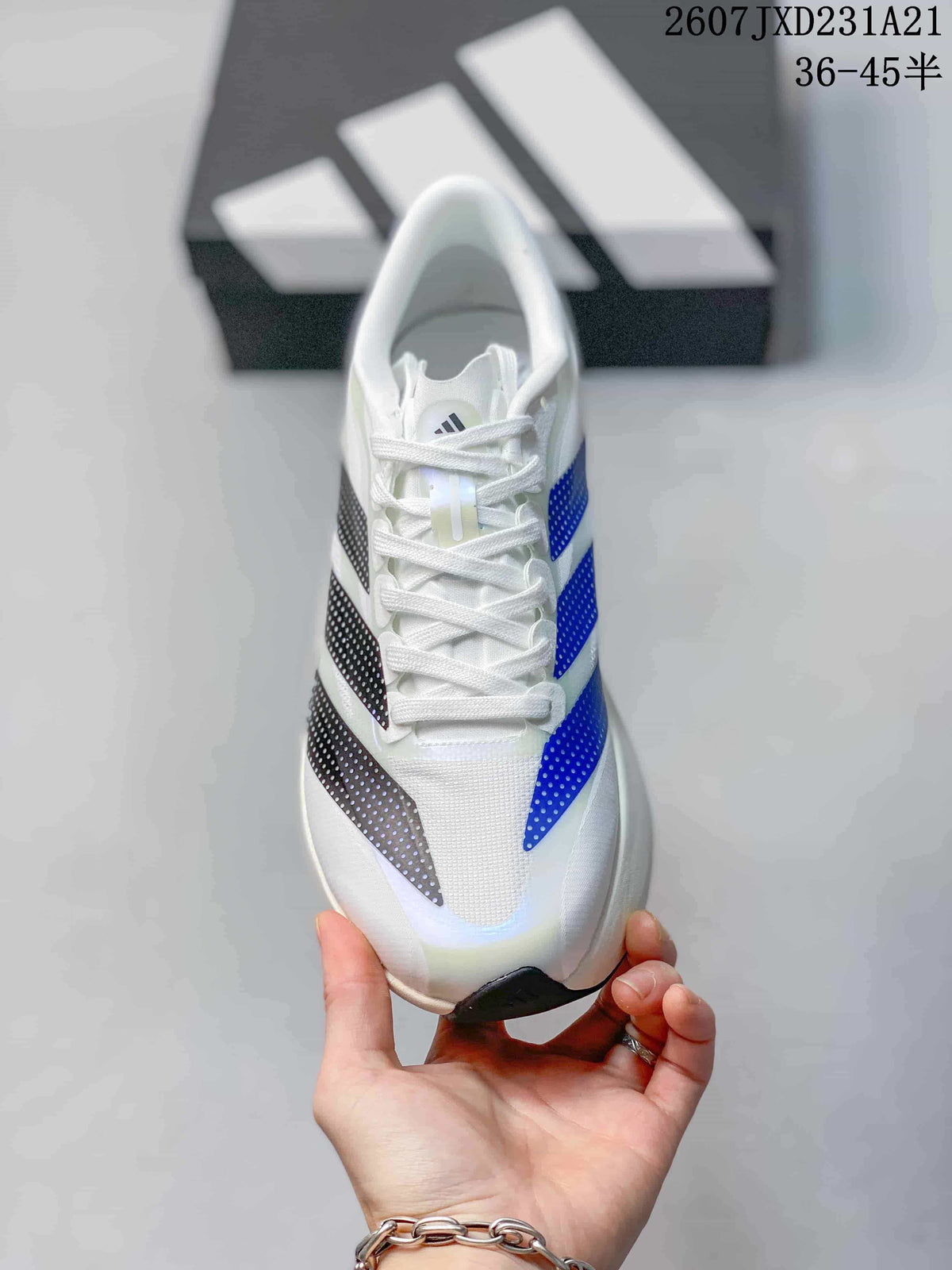 adidas Adizero Evo SL 2 Running Sneakers White Blue Black