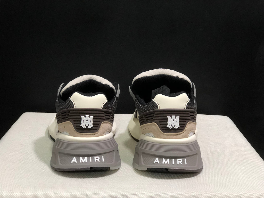 AMIRI MA Runner Sneakers in Off-White and Grey