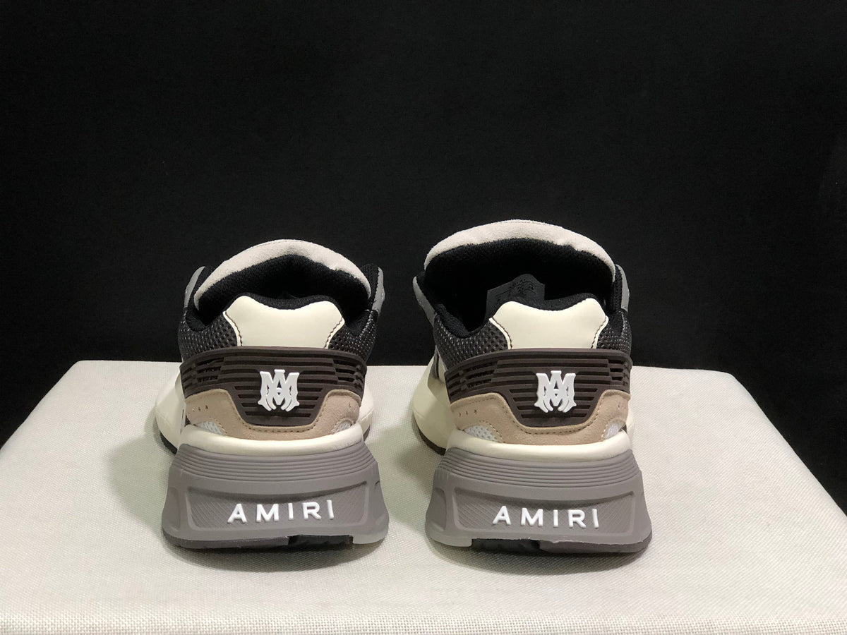 AMIRI MA Runner Sneakers in Off-White and Grey
