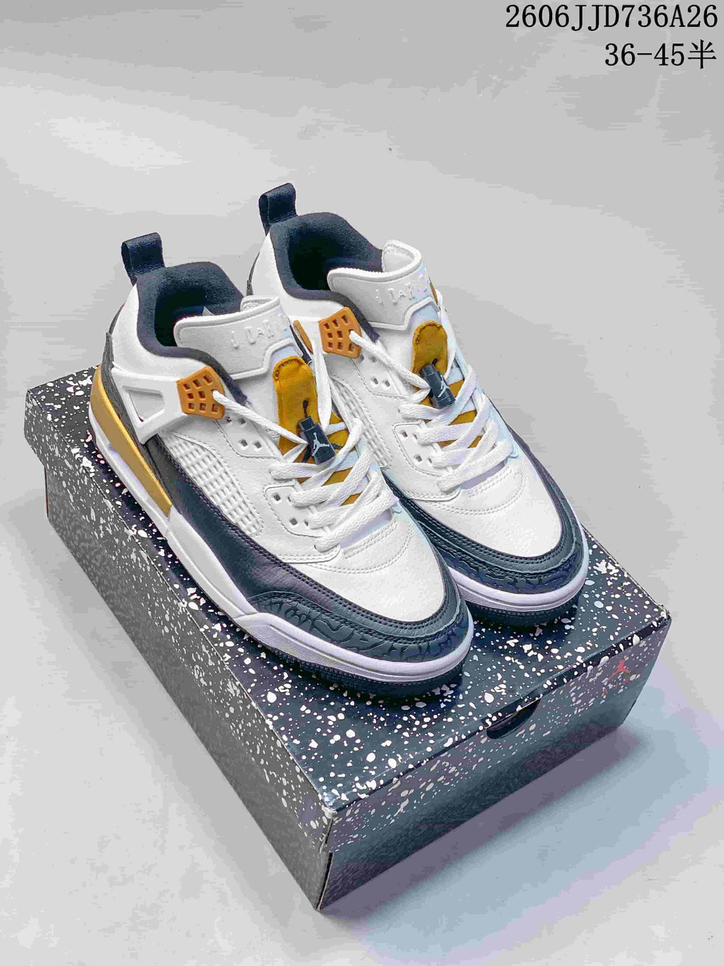 Jordan Spizike Low Sneakers White Navy Gold JJD736A26