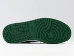Jordan 1 Low White and Green Sneakers 553558-301
