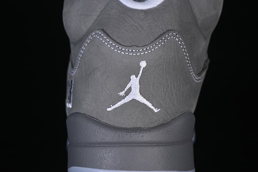 Air Jordan 5 High-Top Sneakers in Grey and White