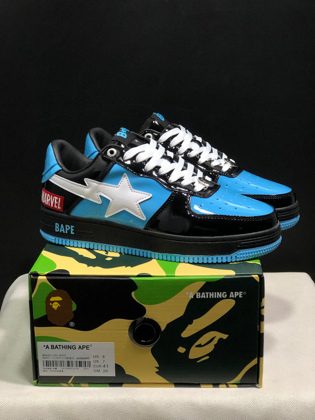 BAPE STA Low-Top Sneakers Black Blue White