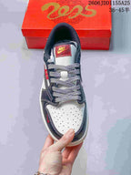 Jordan 1 Low OG SP Travis Scott x Fragment Design White Navy Red