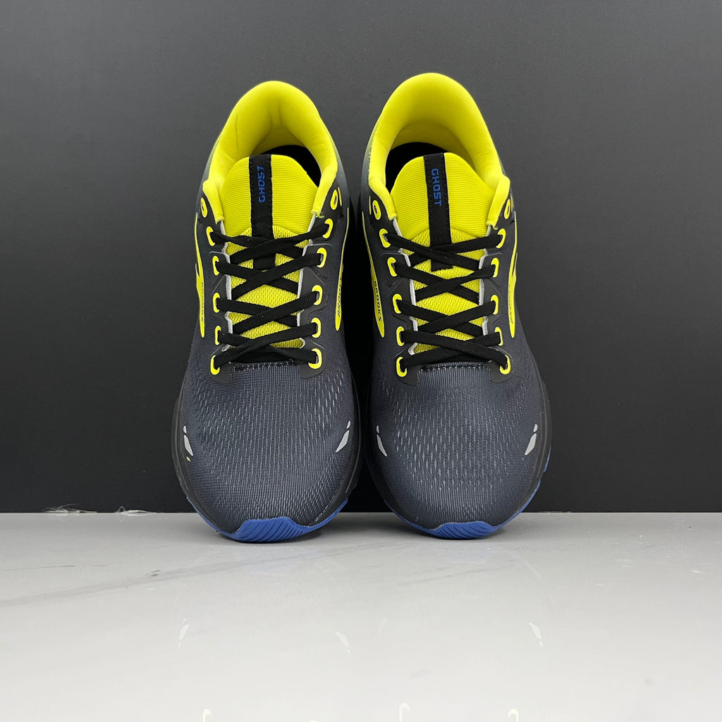 Brooks Ghost 15 Running Shoes, Charcoal Yellow Blue