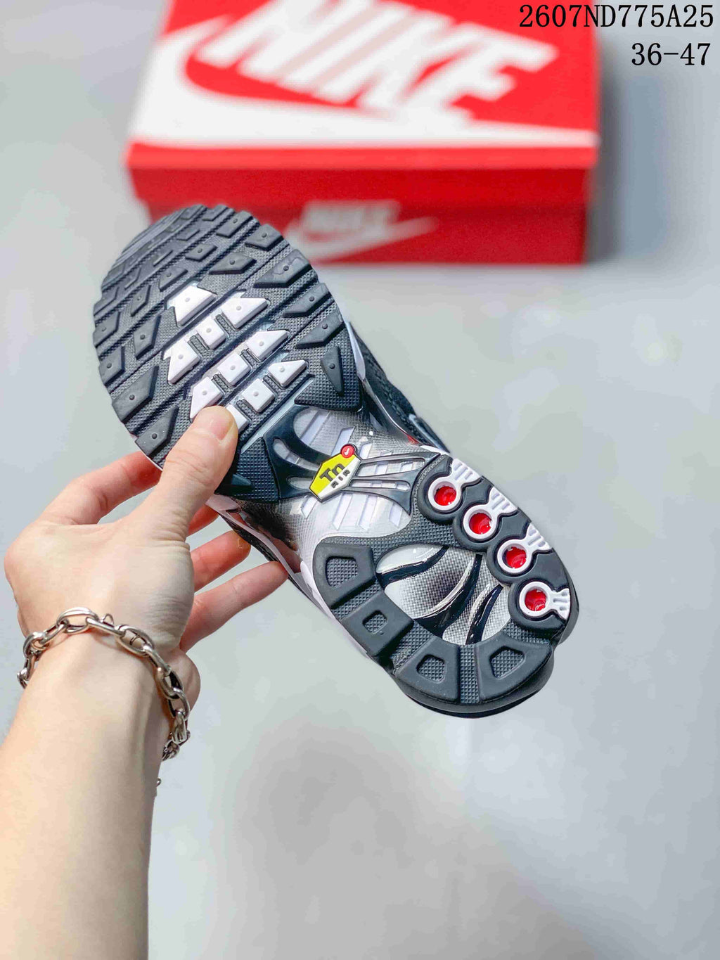 Nike Air Max Plus TN Black and White Sneakers