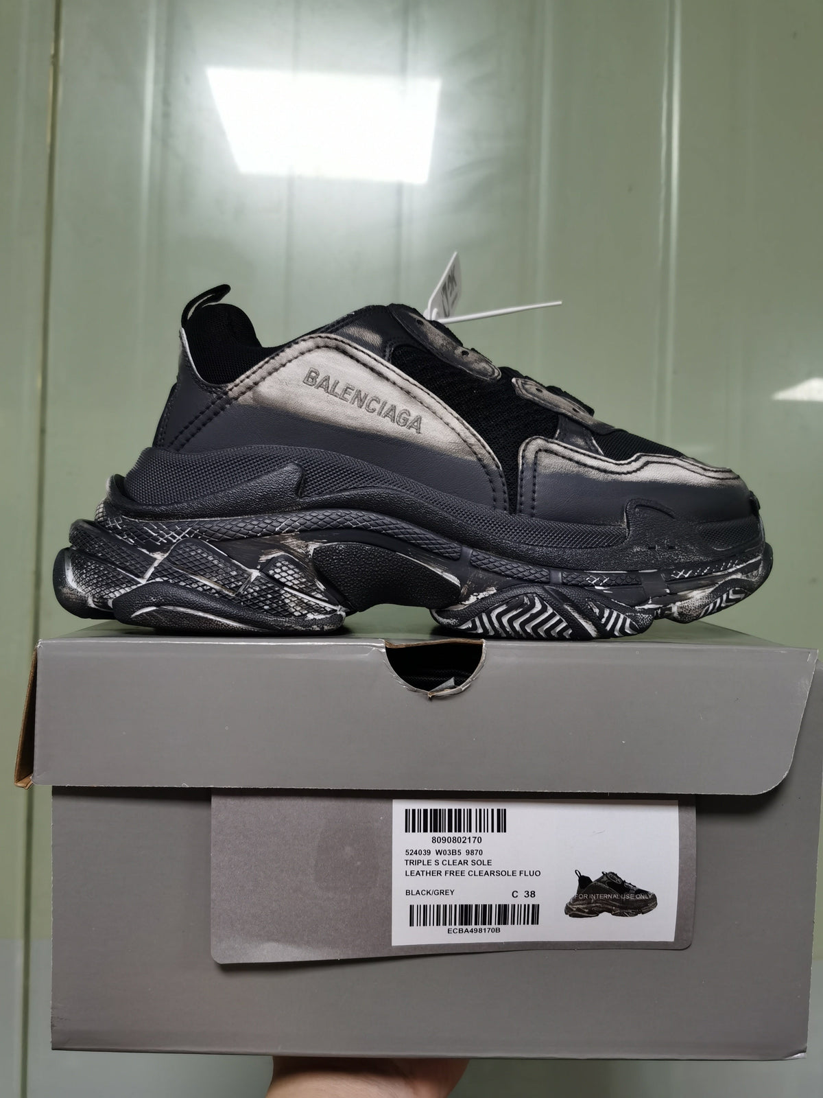 Balenciaga Triple S Sneakers Black Grey 9870