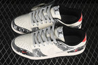 Nike SB Dunk Low Sneakers in Black and White Denim Style