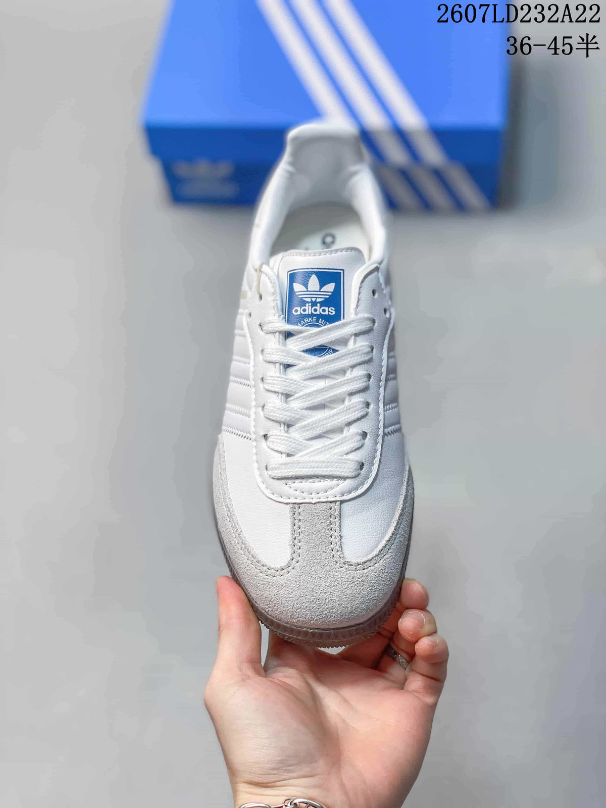 Adidas Originals Samba Vegan OG Sneakers White Grey 2607LD232A22