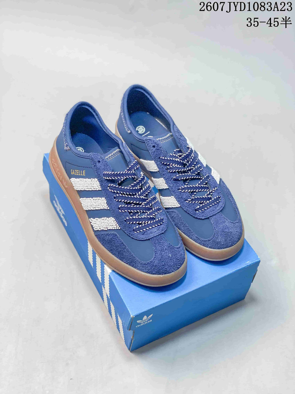 Adidas Gazelle Sneakers Blue White Gum Sole 2607JYD1083A23