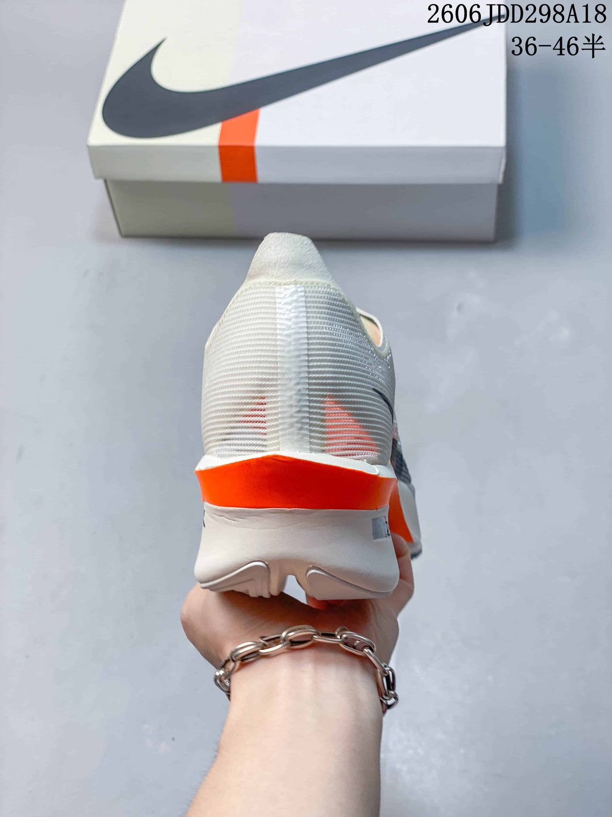 Nike ZoomX Vaporfly NEXT% 4 White Orange Running Shoes