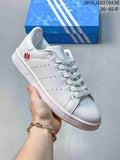 Adidas Stan Smith White Low-Top Sneakers with Color Heel Tabs
