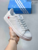 Adidas Stan Smith White Low-Top Sneakers with Color Heel Tabs