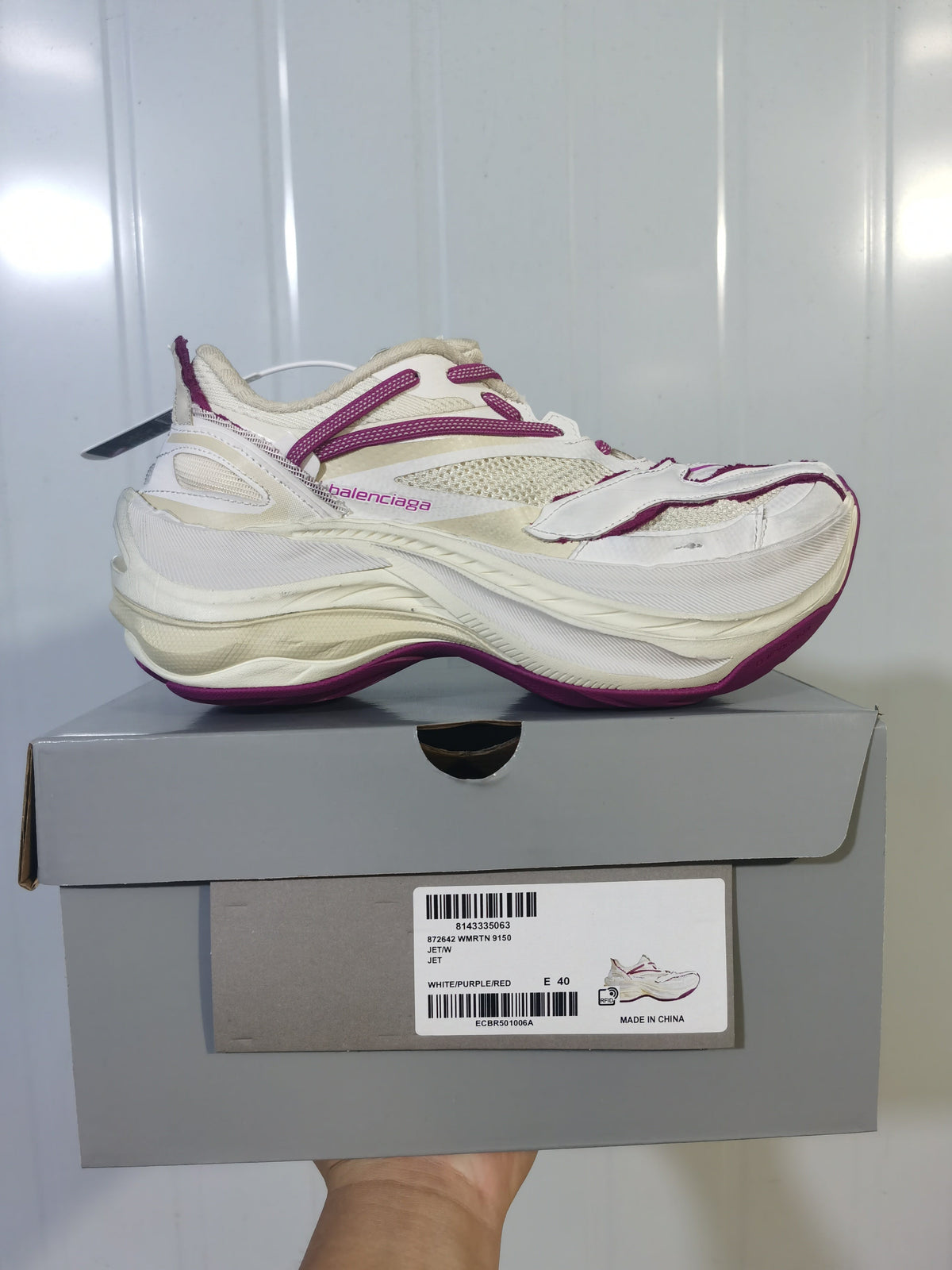 Balenciaga Jett Sneakers White Purple/Red