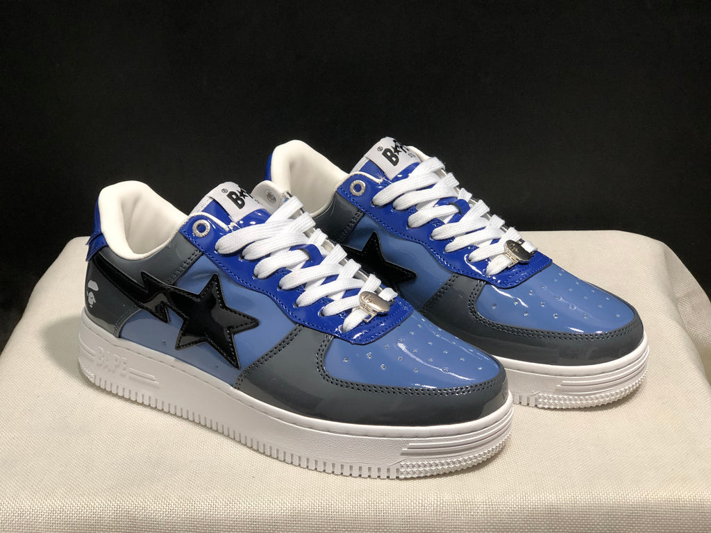 Bape Sta Low Sneakers Blue Gray
