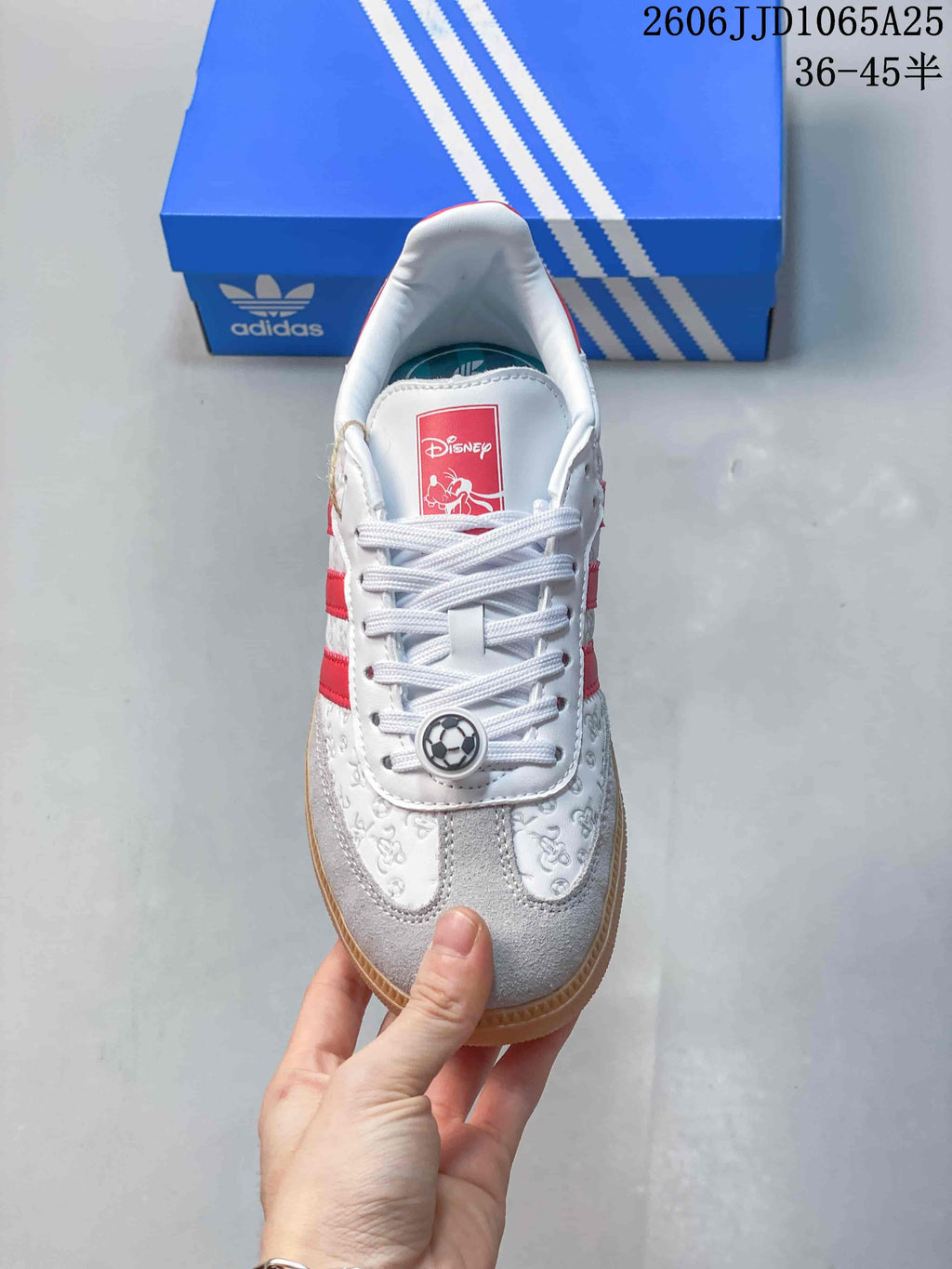 Adidas Originals Samba Vegan OG Disney Sneakers White Red
