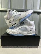 Air Jordan 5 White Silver Sneakers HQ7978-103