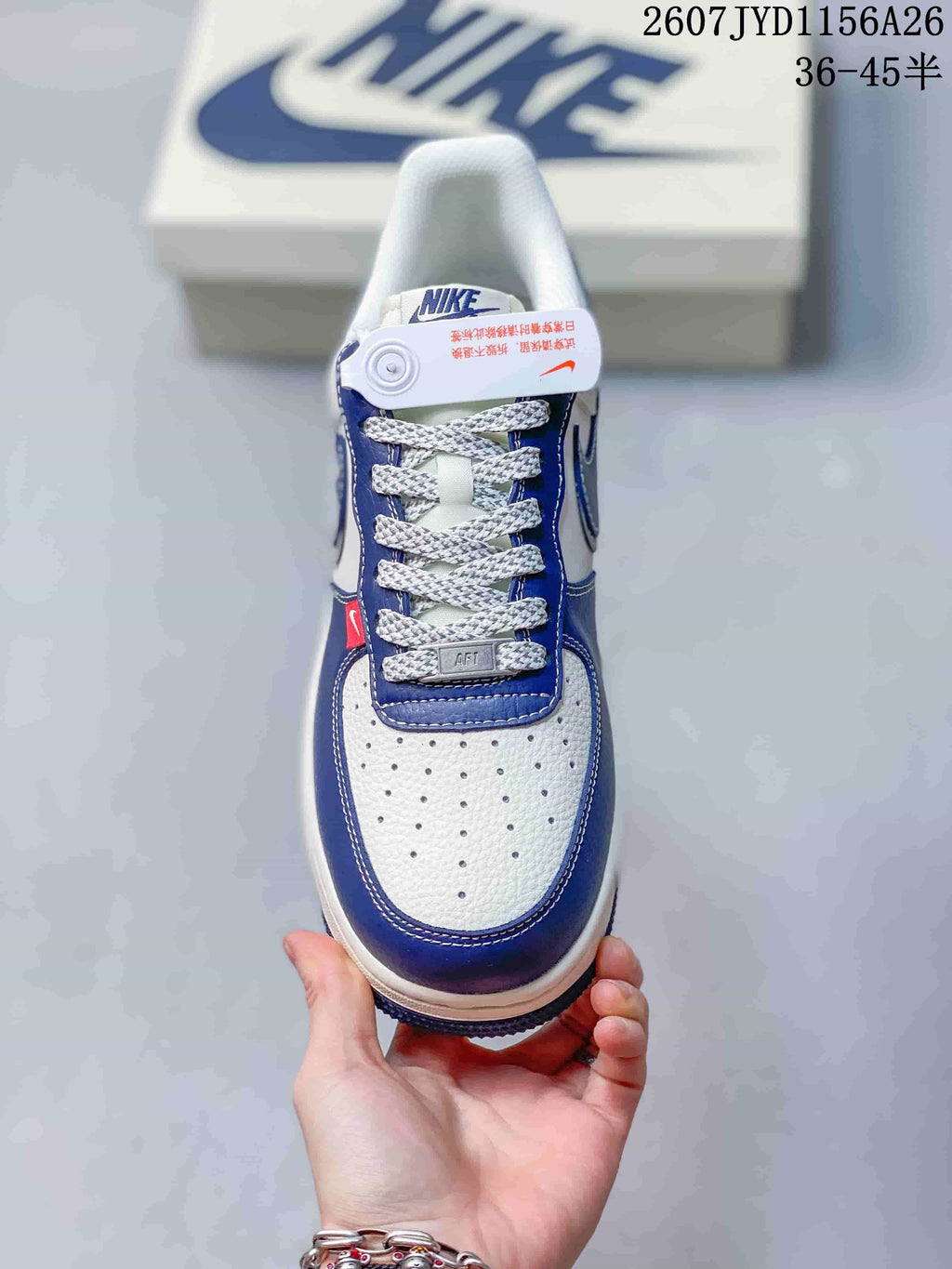 Nike Air Force 1 Low White Blue Sneakers 2607TYD1156A26