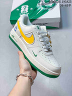 Nike Air Force 1 Brazil-Inspired White Green Yellow Sneakers
