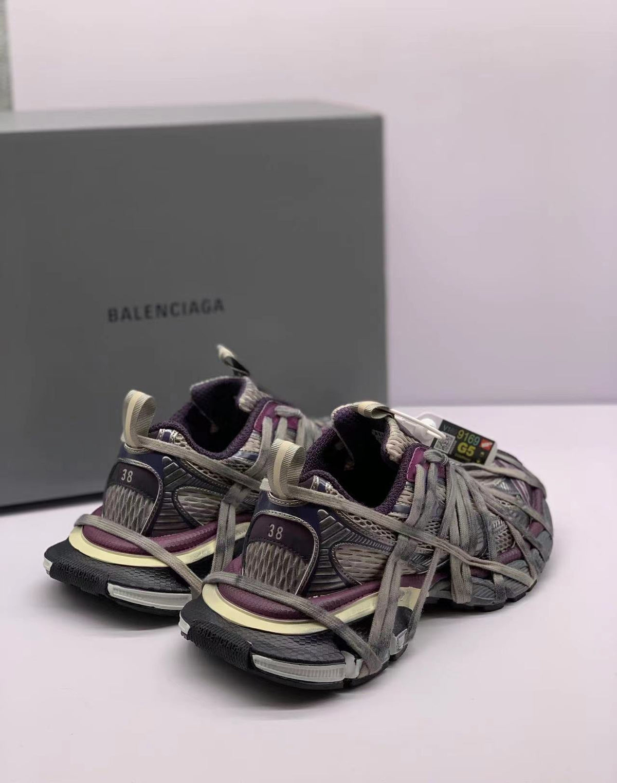 Balenciaga 3XL Sneakers Gray and Purple